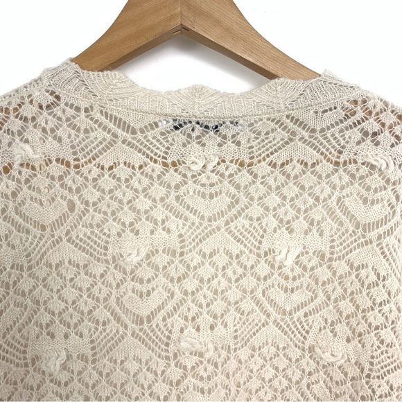 Zara Open Knit Lace Alpaca Blend Sweater - Picture 8 of 11